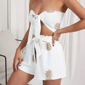 Pineapple 2 piece short set